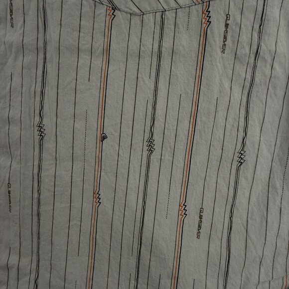 Quiksilver Button Up Shirt Short Sleeve Men Skate Surf Striped Colorful XL Point - Picture 12 of 14
